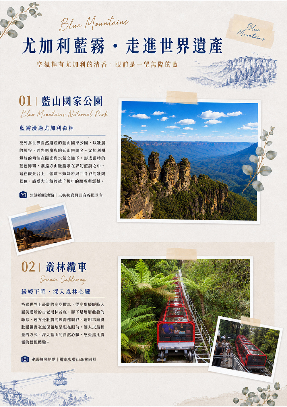 無尾熊拍照、三種纜車體驗、雪梨歌劇院、紐卡索觀光、雪梨塔午餐、雪梨灣遊船
